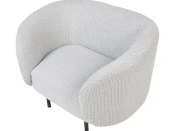 Fabric Living Room Set Black And White Loen