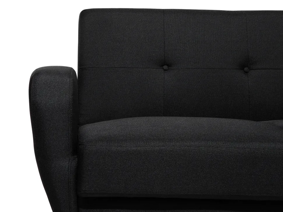 Fabric Living Room Set Black Florli