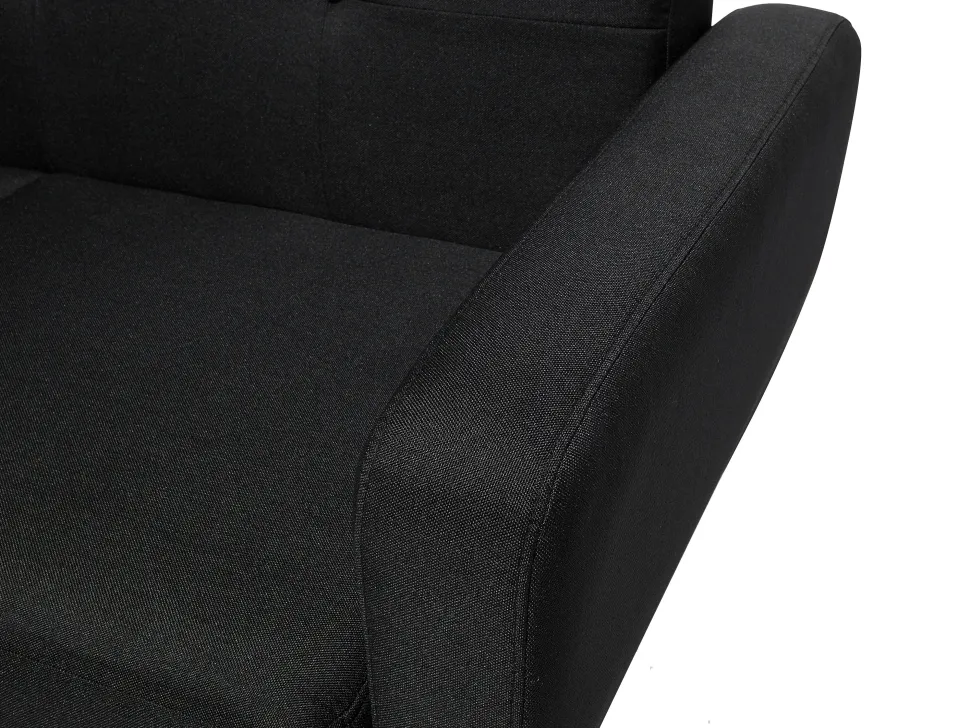 Fabric Living Room Set Black Florli