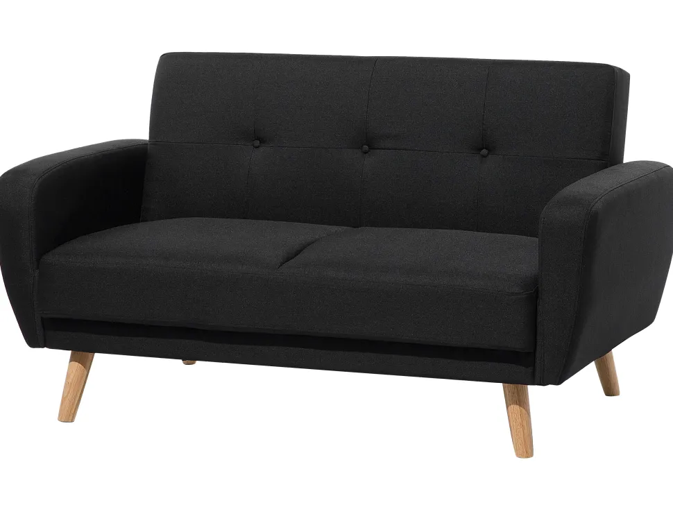 Fabric Living Room Set Black Florli