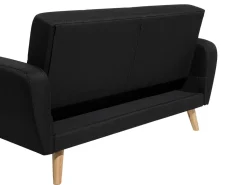 Fabric Living Room Set Black Florli