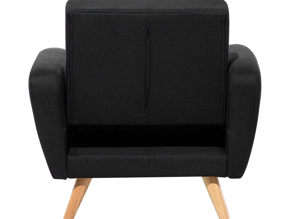 Fabric Living Room Set Black Florli