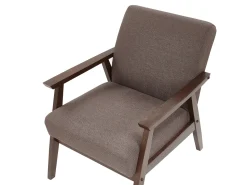 Fabric Living Room Set Brown Asnes