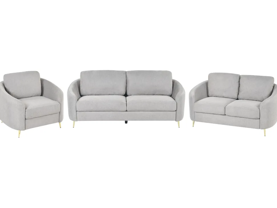 Fabric Living Room Set Grey Trosa