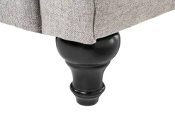 Fabric Living Room Set Light Grey Chesterfield