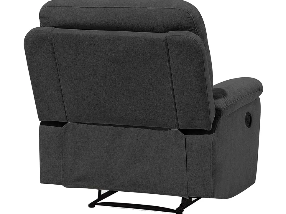 Fabric Manual Recliner Living Room Set Grey Bergen