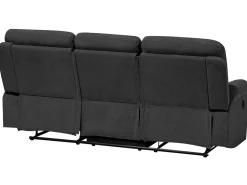 Fabric Manual Recliner Living Room Set Grey Bergen