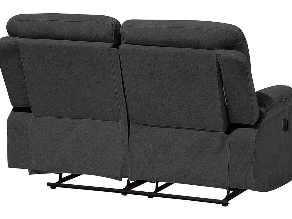 Fabric Manual Recliner Living Room Set Grey Bergen