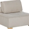 Fabric 1-Seat Section Beige Tibro