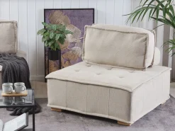Fabric 1-Seat Section Beige Tibro