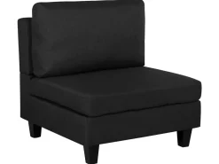 Fabric 1-Seat Section Black Fevik