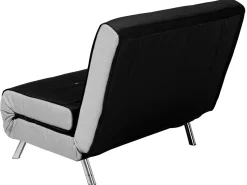 Fabric Single Sofa Bed Black Farris