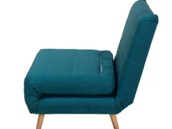 Fabric Single Sofa Bed Blue Setten