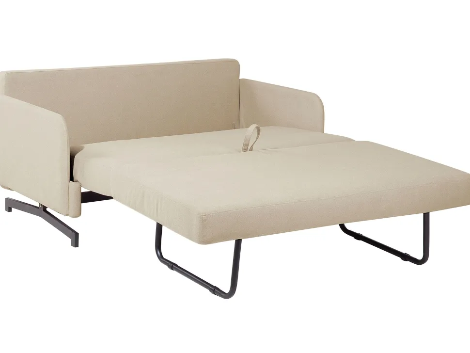 Fabric Sofa Bed Beige Belfast