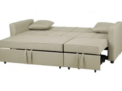 Fabric Sofa Bed Beige Glomma