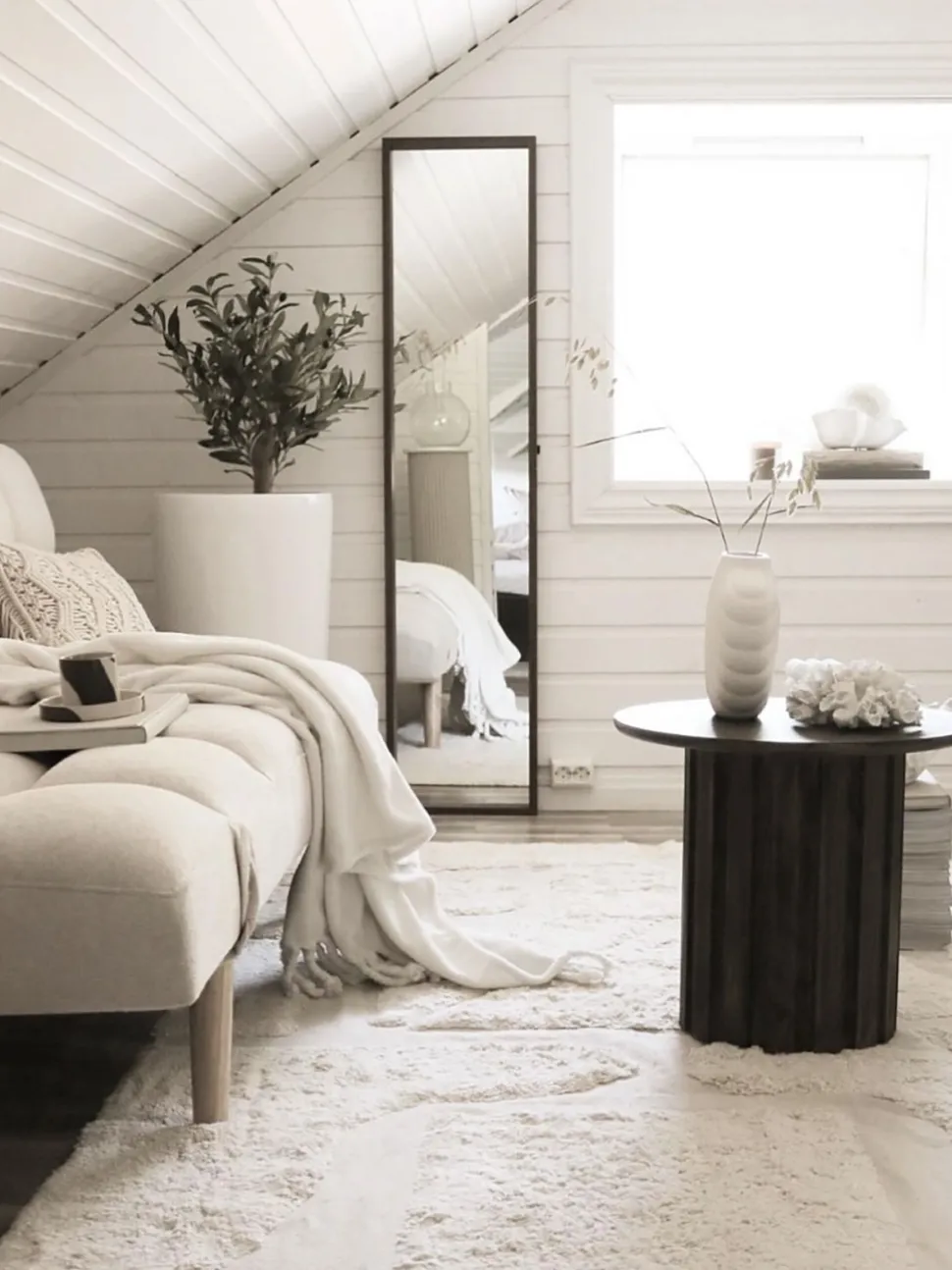 Fabric Sofa Bed Beige Ingaro