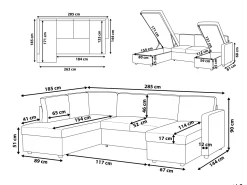 Fabric Sofa Bed Beige Karrabo