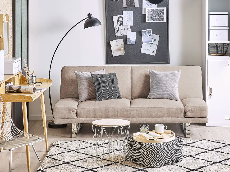 Fabric Sofa Bed Beige York