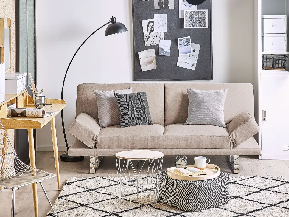 Fabric Sofa Bed Beige York