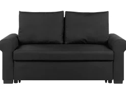 Fabric Sofa Bed Black Silda