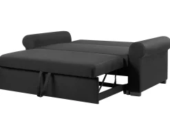 Fabric Sofa Bed Black Silda