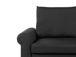 Fabric Sofa Bed Black Silda