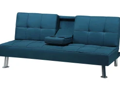 Fabric Sofa Bed Blue Roxen