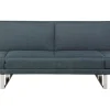 Fabric Sofa Bed Dark Blue York