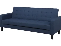 Fabric Sofa Bed Dark Blue Vehkoo