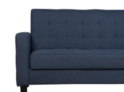 Fabric Sofa Bed Dark Blue Vehkoo
