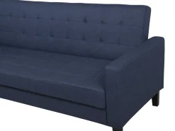 Fabric Sofa Bed Dark Blue Vehkoo