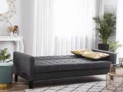 Fabric Sofa Bed Dark Grey Vehkoo
