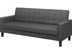 Fabric Sofa Bed Dark Grey Vehkoo