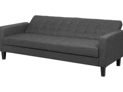 Fabric Sofa Bed Dark Grey Vehkoo