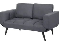 Fabric Sofa Bed Dark Grey Brekke