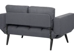 Fabric Sofa Bed Dark Grey Brekke