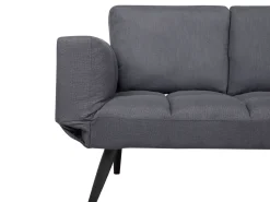 Fabric Sofa Bed Dark Grey Brekke