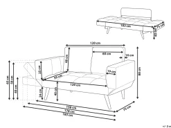 Fabric Sofa Bed Dark Grey Brekke