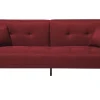 Fabric Sofa Bed Dark Red Lucan