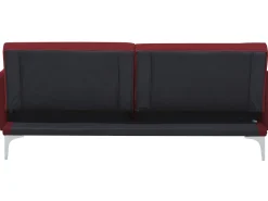 Fabric Sofa Bed Dark Red Lucan