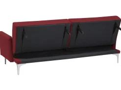 Fabric Sofa Bed Dark Red Lucan