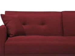 Fabric Sofa Bed Dark Red Lucan
