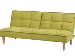Fabric Sofa Bed Green Siljan