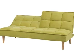 Fabric Sofa Bed Green Siljan