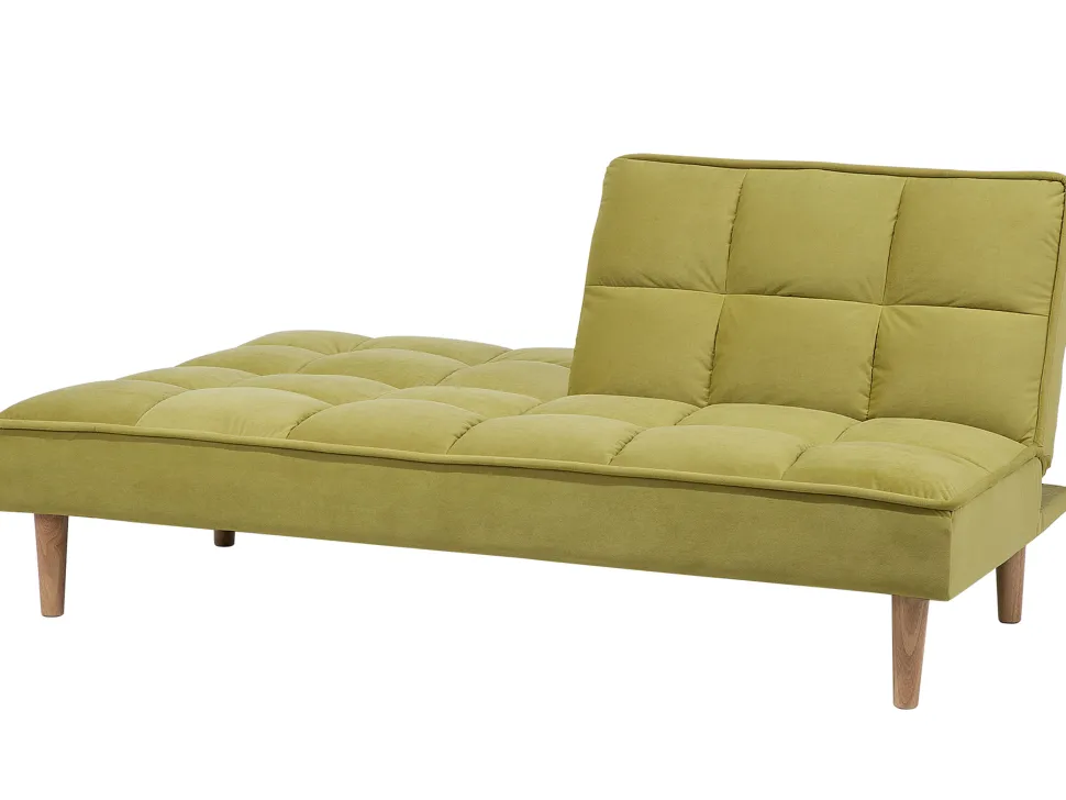 Fabric Sofa Bed Green Siljan