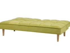 Fabric Sofa Bed Green Siljan