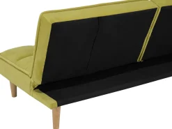 Fabric Sofa Bed Green Siljan
