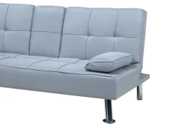 Fabric Sofa Bed Light Grey Roxen