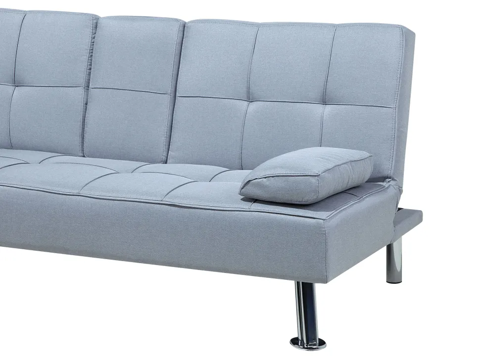 Fabric Sofa Bed Light Grey Roxen