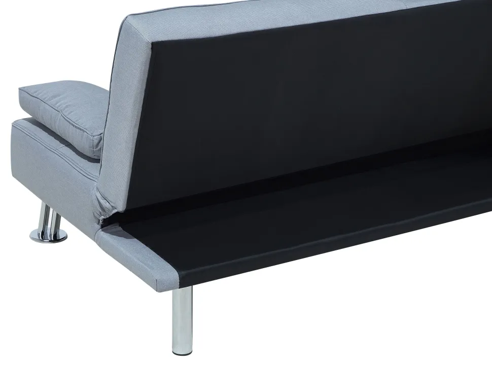 Fabric Sofa Bed Light Grey Roxen